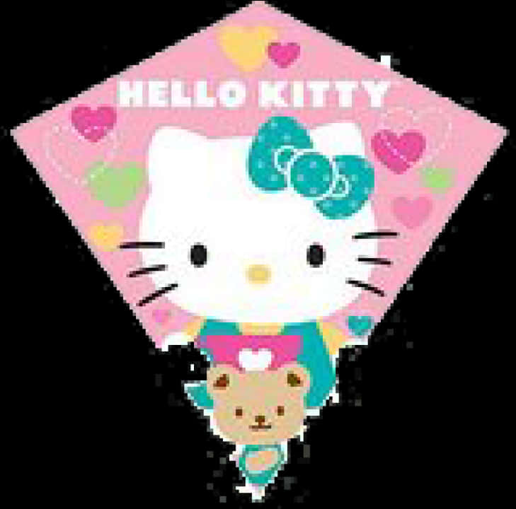 Hello Kittywith Teddy Bear PNG
