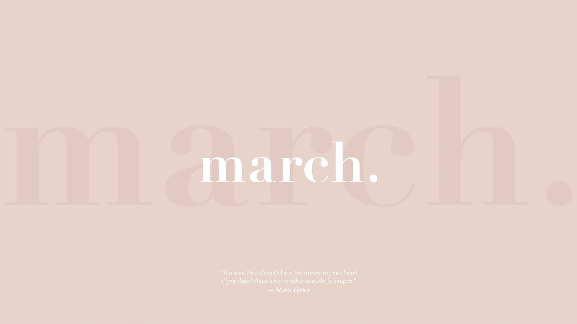 Omfavn begyndelsen af foråret med Hej marts Wallpaper
