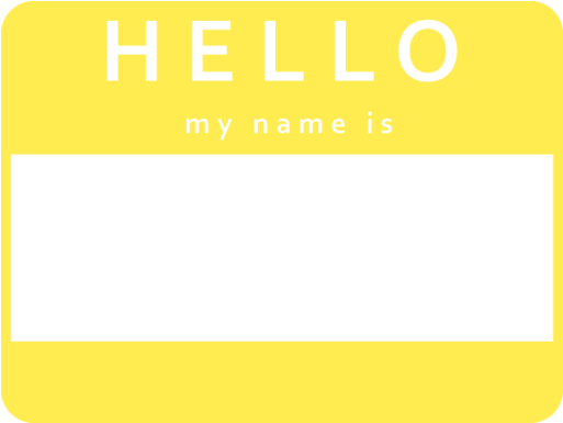 Hello My Name Is Blank Tag PNG