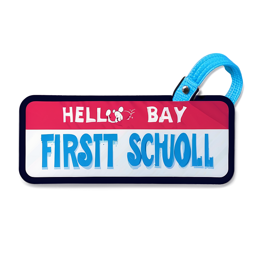 Hello My Name Is First Day Of School Tag Png Yag PNG