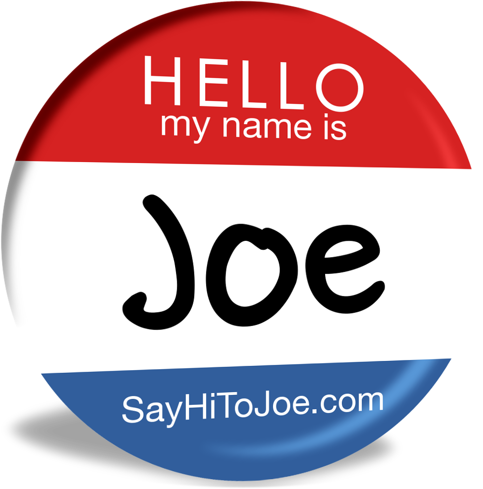 Hello My Name Is Joe Badge PNG
