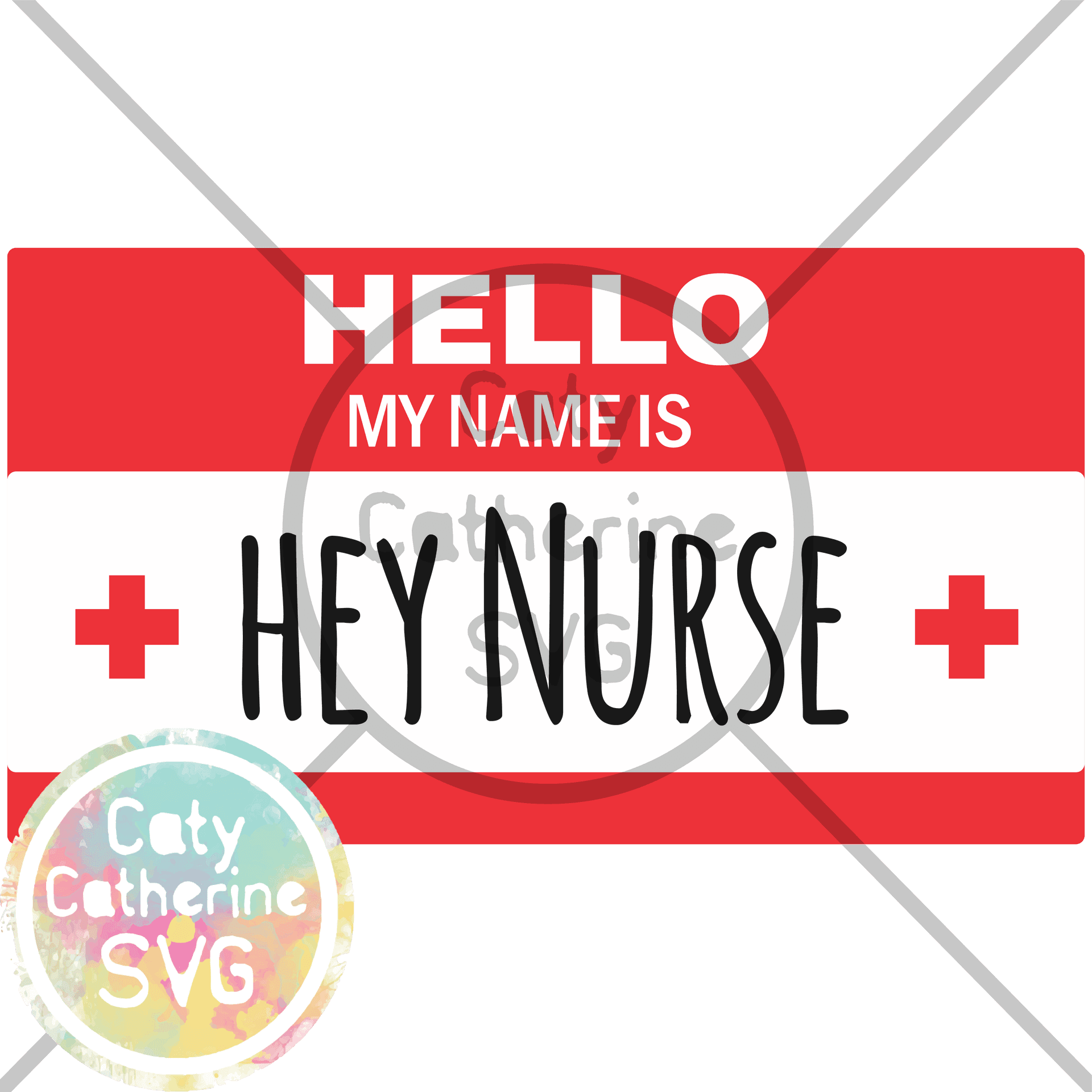 Hello My Name Is Nurse Tag PNG