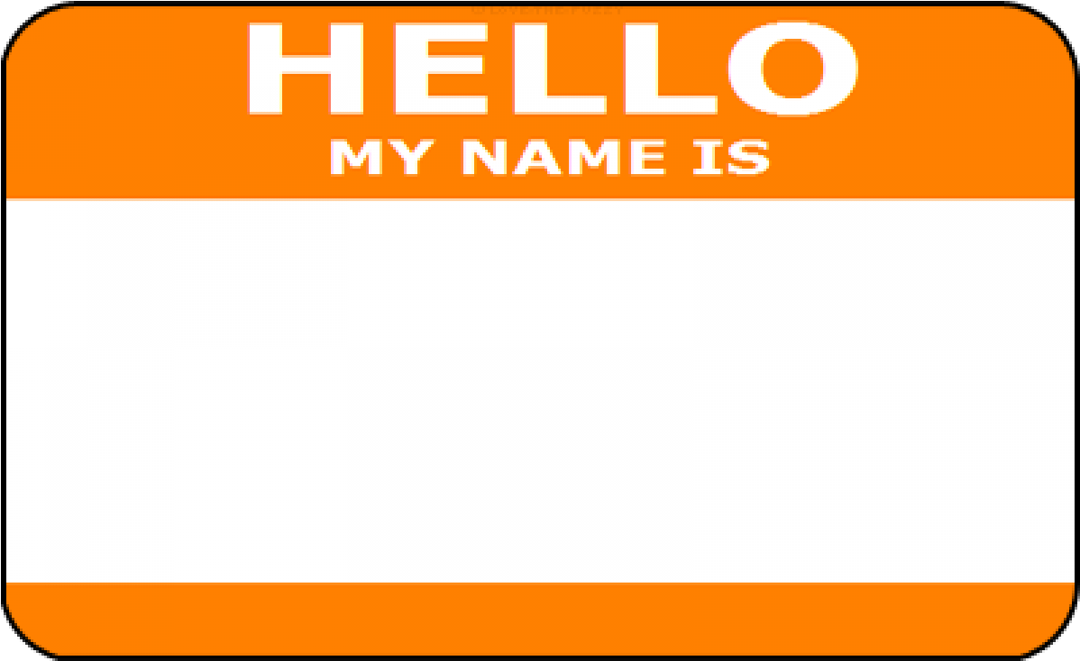 Hello My Name Is Sticker PNG
