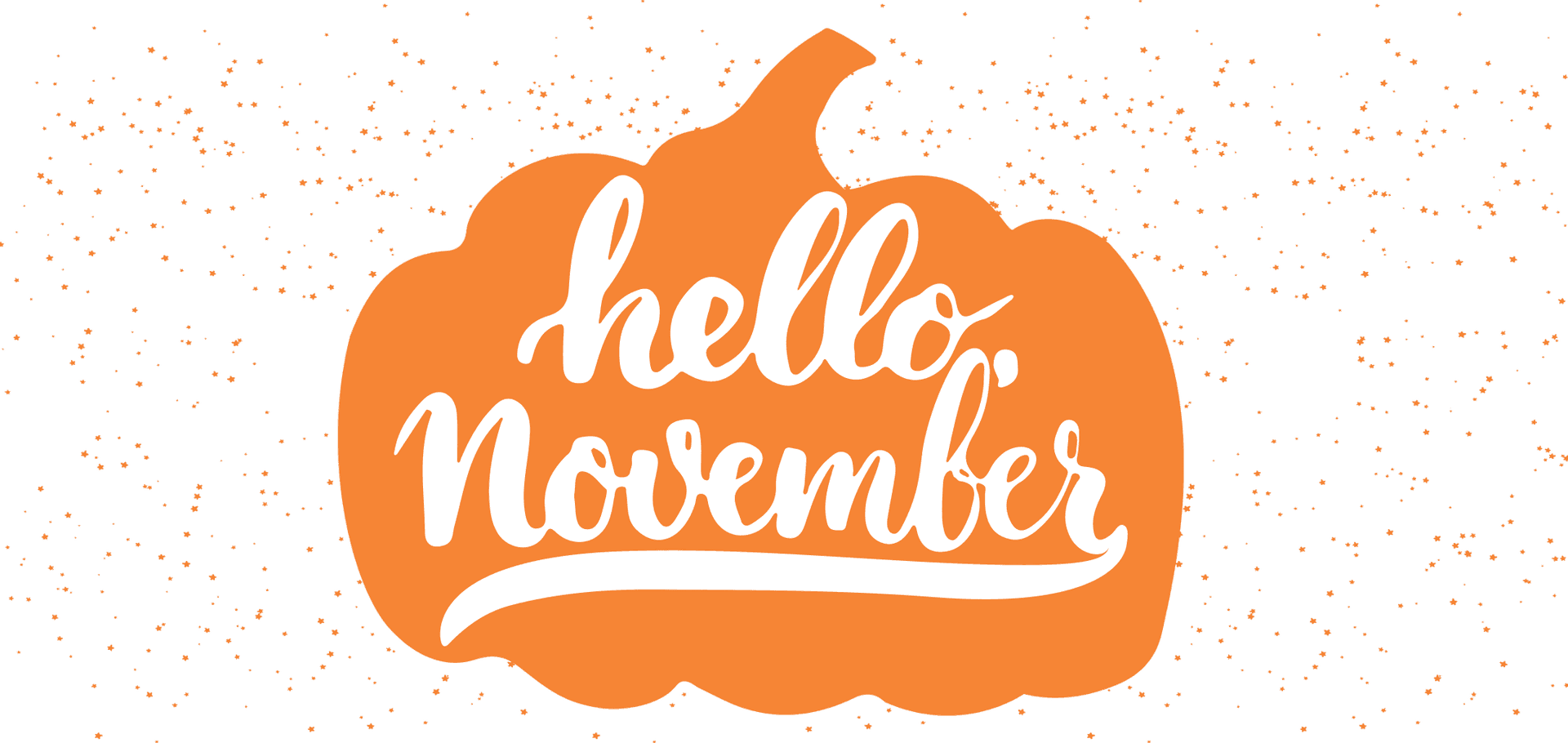 Hello November Pumpkin Graphic PNG