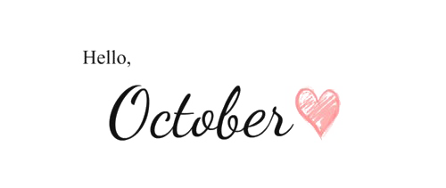 Hello October Greeting PNG