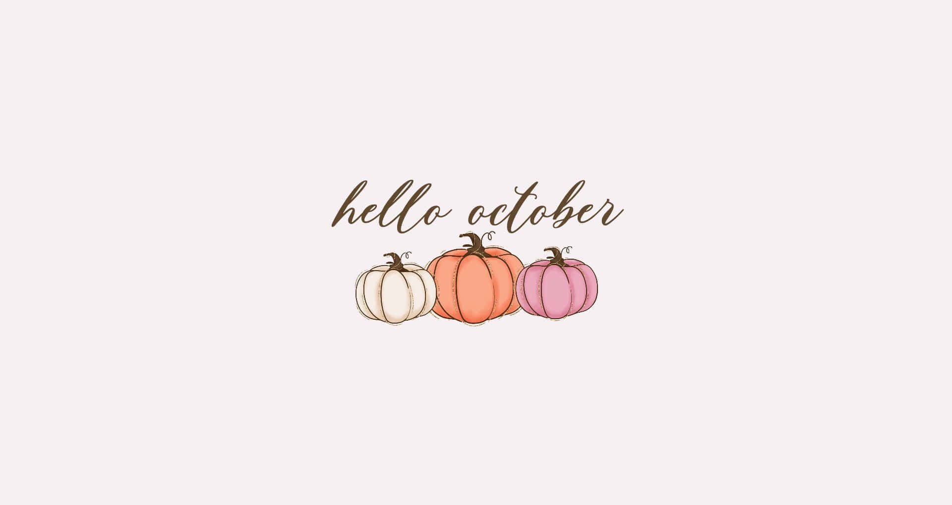 Hello October Pumpkins Desktop Wallpaper Wallpaper