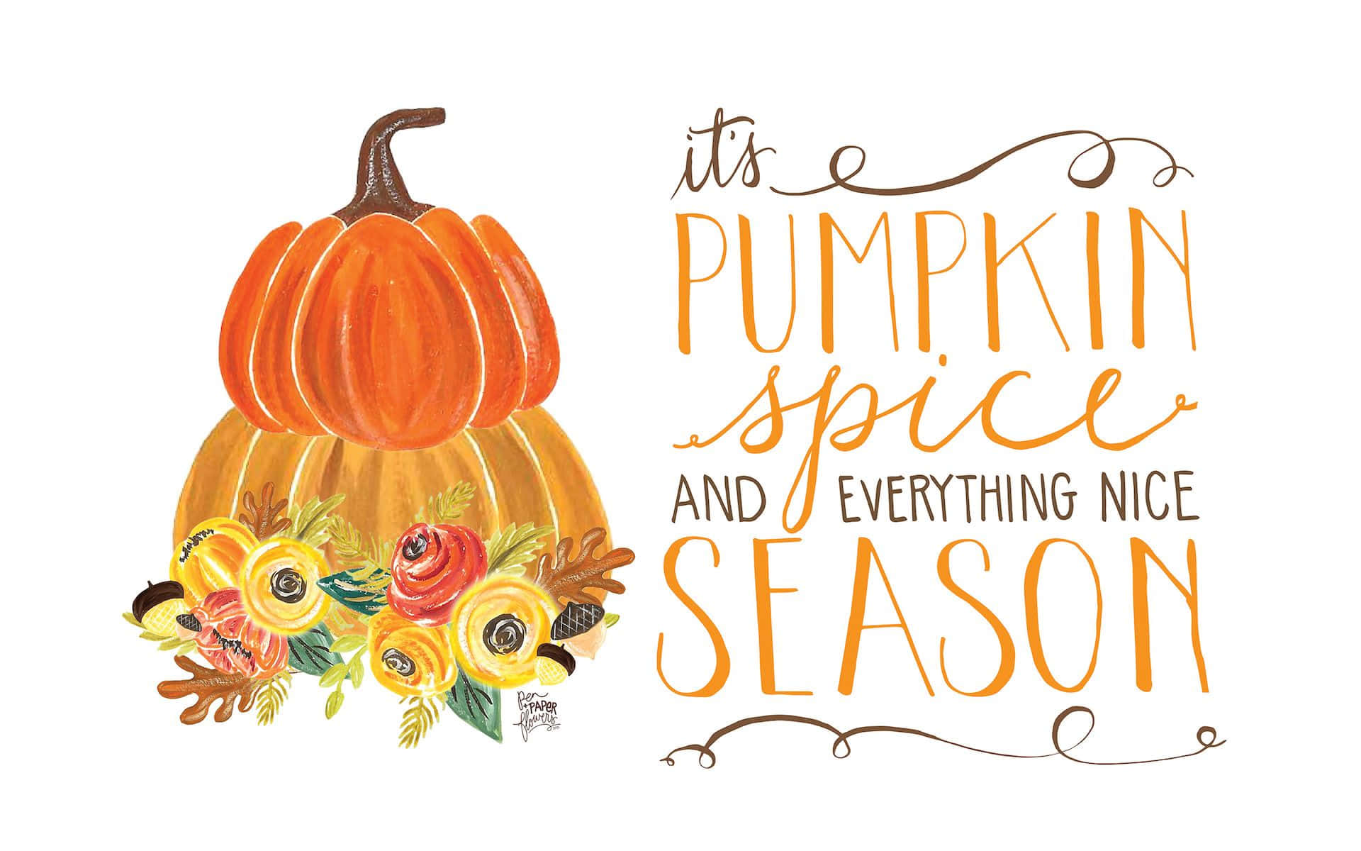 Welcome to October With Pumpkin Wallpaper
