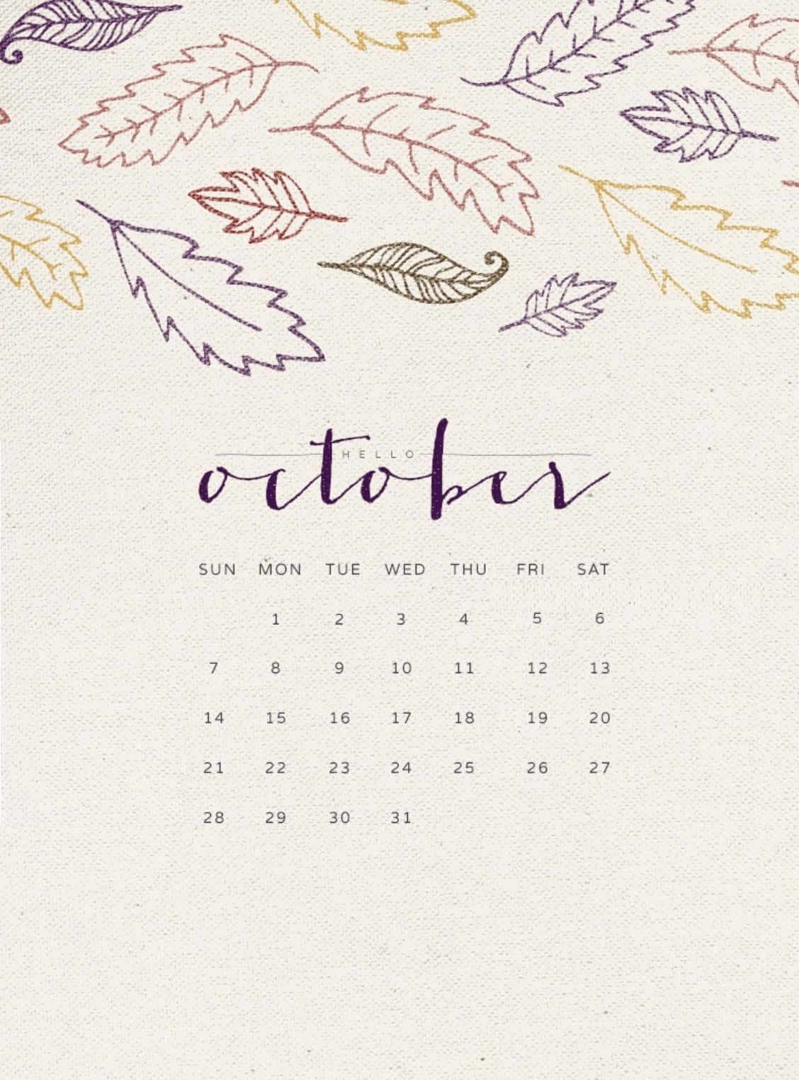 Welcome October With A Smile Wallpaper