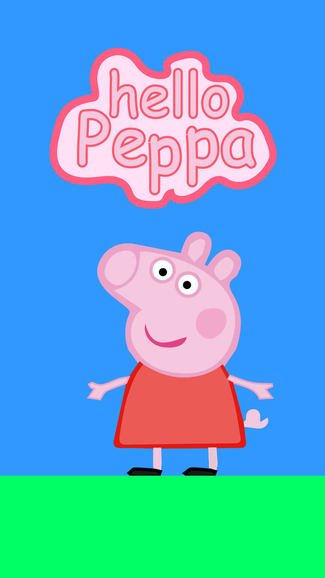 Hello Peppa Pig Iphone Background