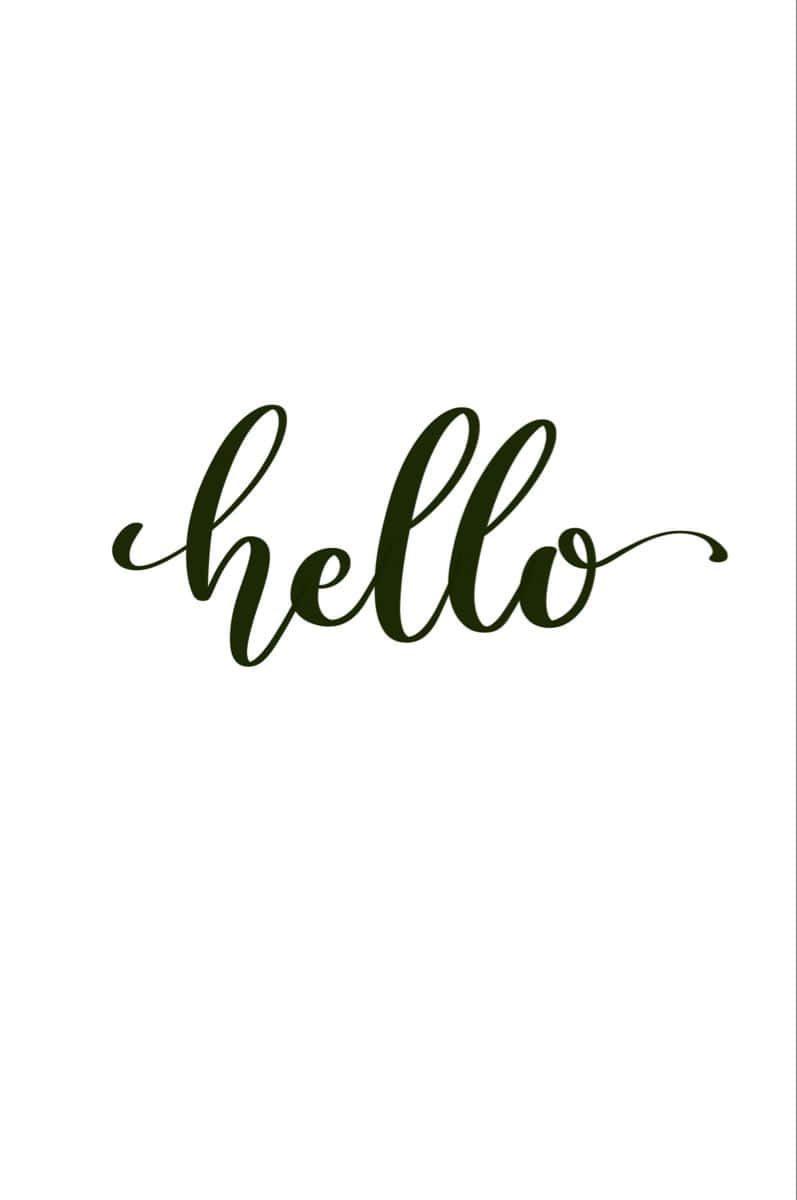 Hello Lettering On A White Background