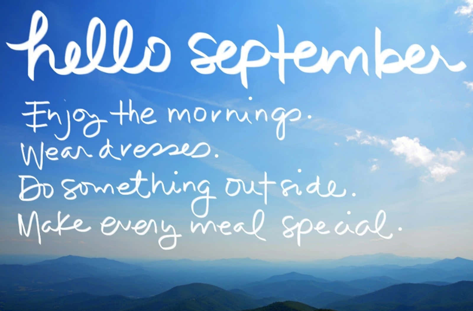 Hello September Motivational Quotes Saying Wallpaper