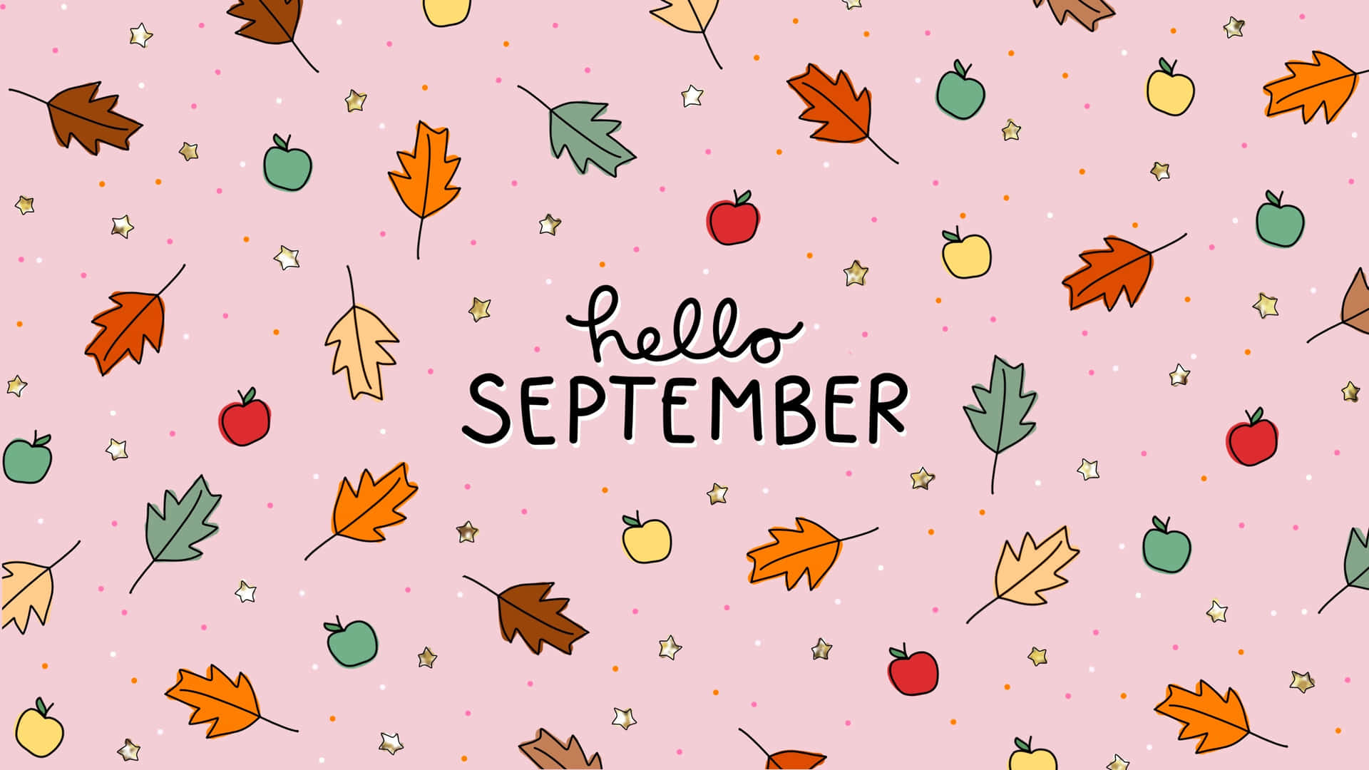 Hello September Autumn Background Wallpaper