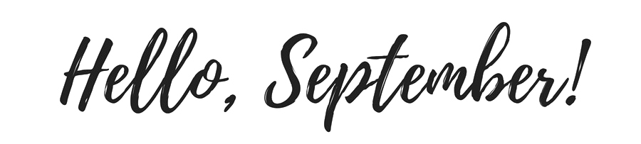 Hello September Calligraphy PNG