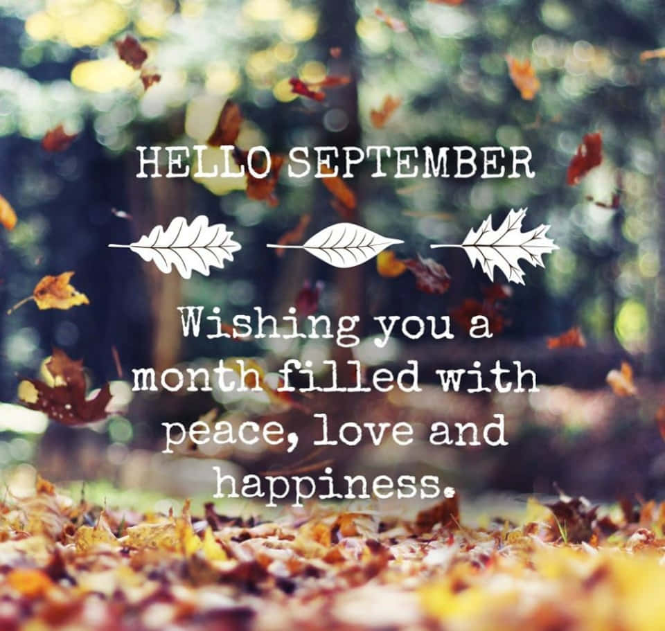 Hello September With Short Message Saying Wallpaper