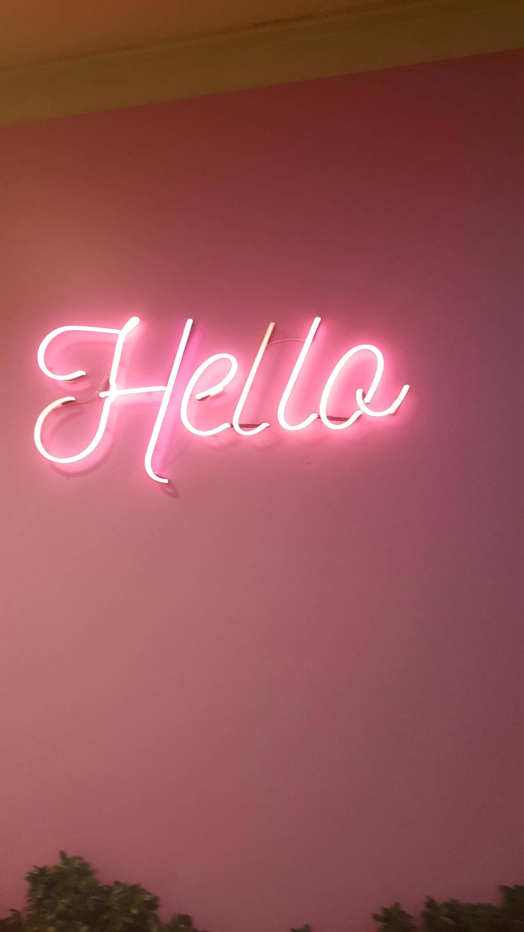 Hello Sign Neon Pink Aesthetic