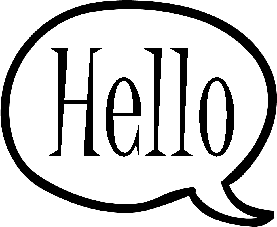 Hello Speech Bubble Graphic PNG