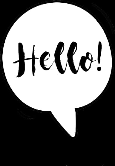 Hello Speech Bubble Graphic PNG