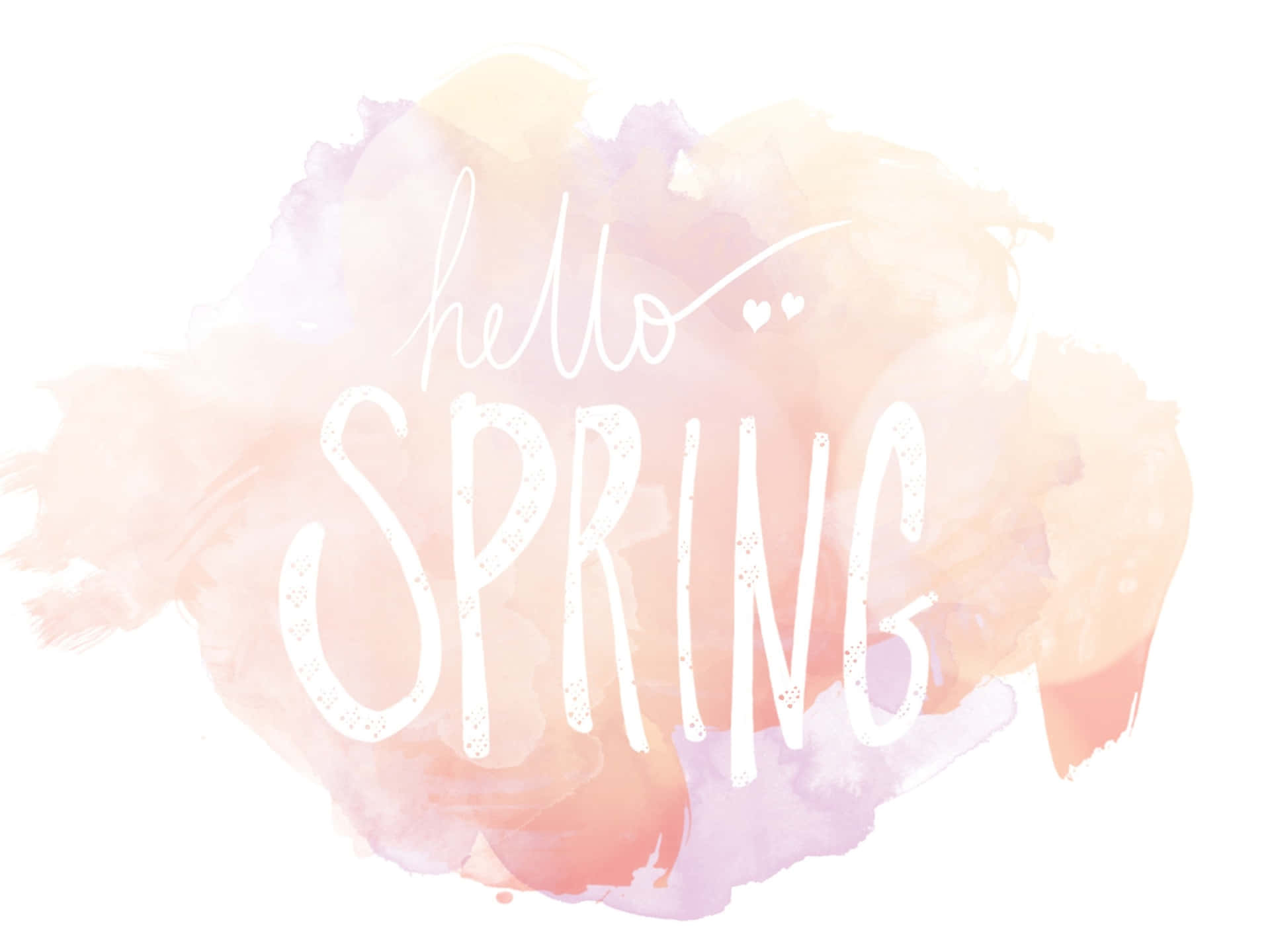 Hello Spring Watercolor Backdrop Wallpaper