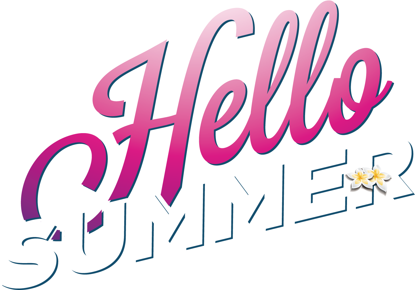 Hello Summer Graphic PNG