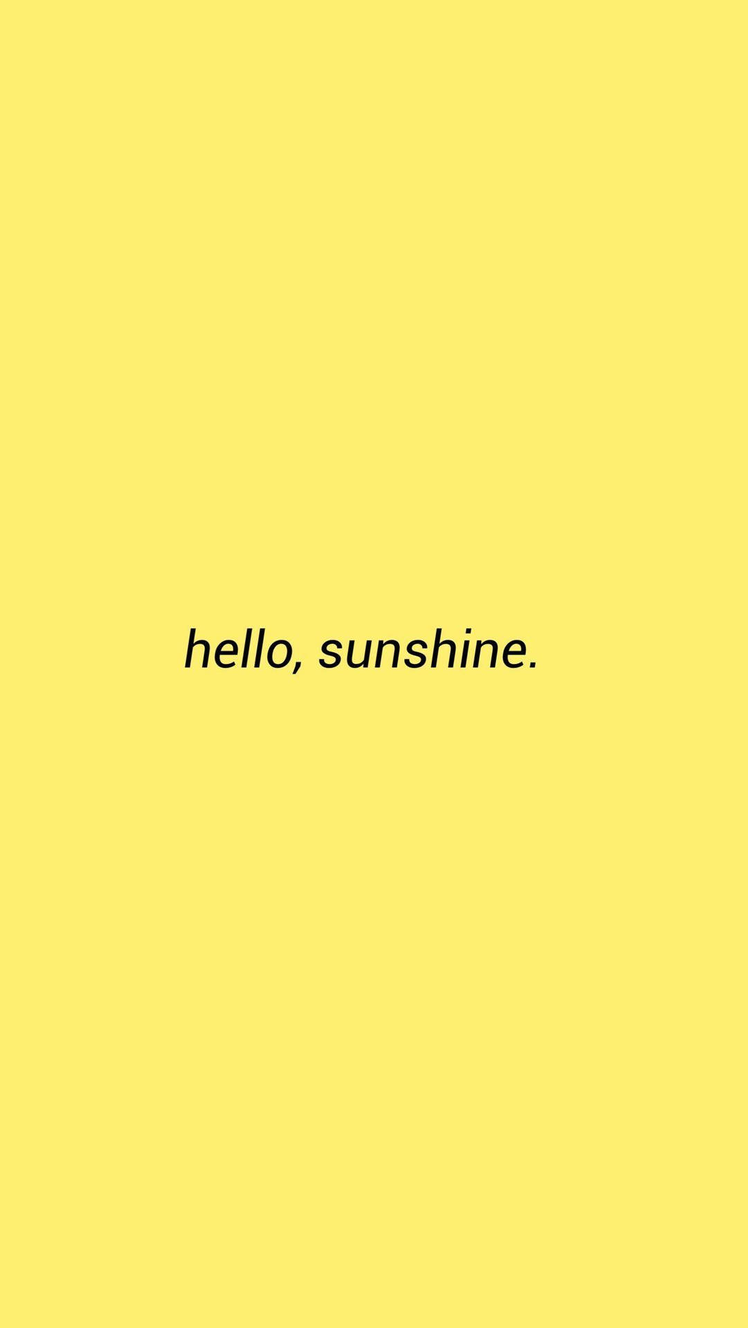 Hello Sunshine Pastel Yellow Aesthetic