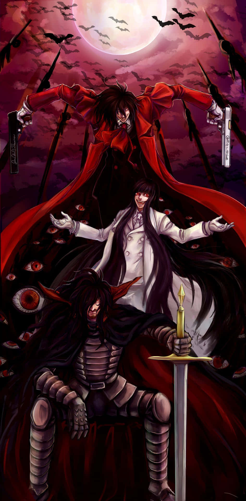 Wallpaper Anime, Hellsing, vampire, Alucard, crazy. for mobile and