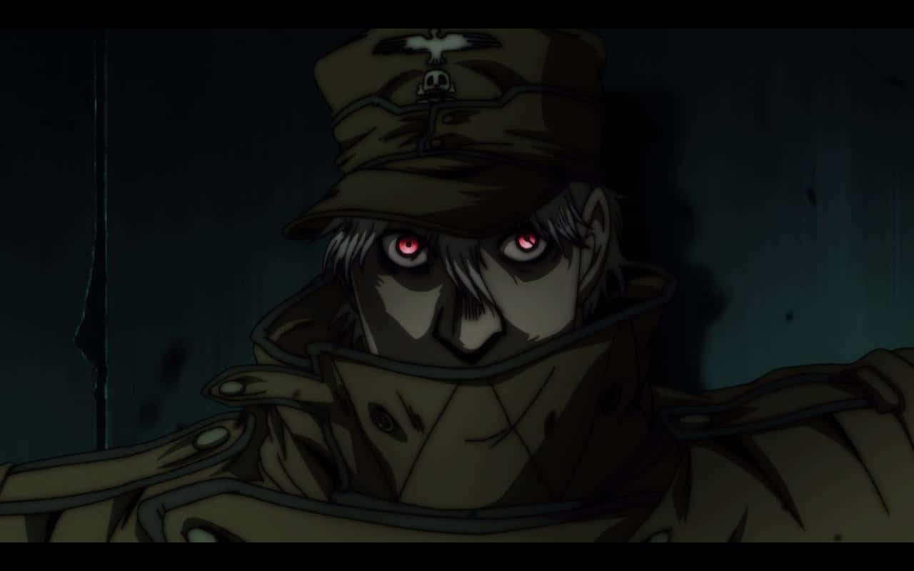 Hellsing Le Capitaine Regard Intense Fond d'écran