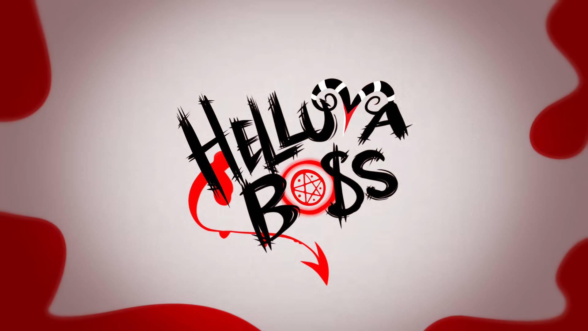 Helluva Boss Funky Logo Background