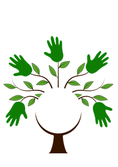 Helping Hands Tree Graphic PNG