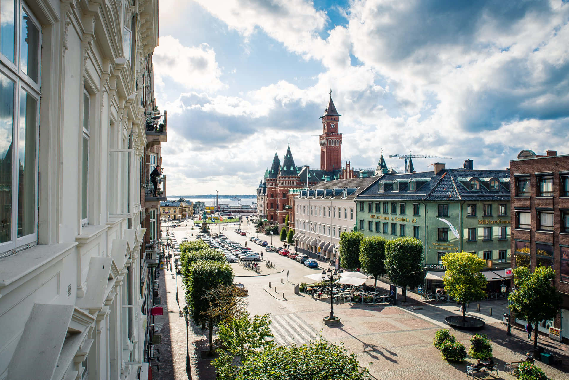 Helsingborg Cityscape View Sweden Wallpaper