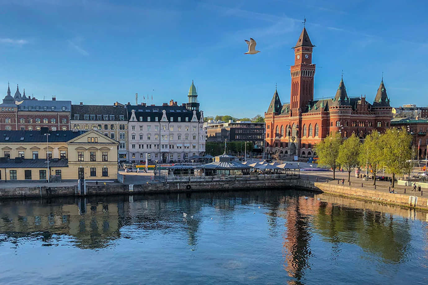Helsingborg Waterfrontand Historic Architecture Wallpaper