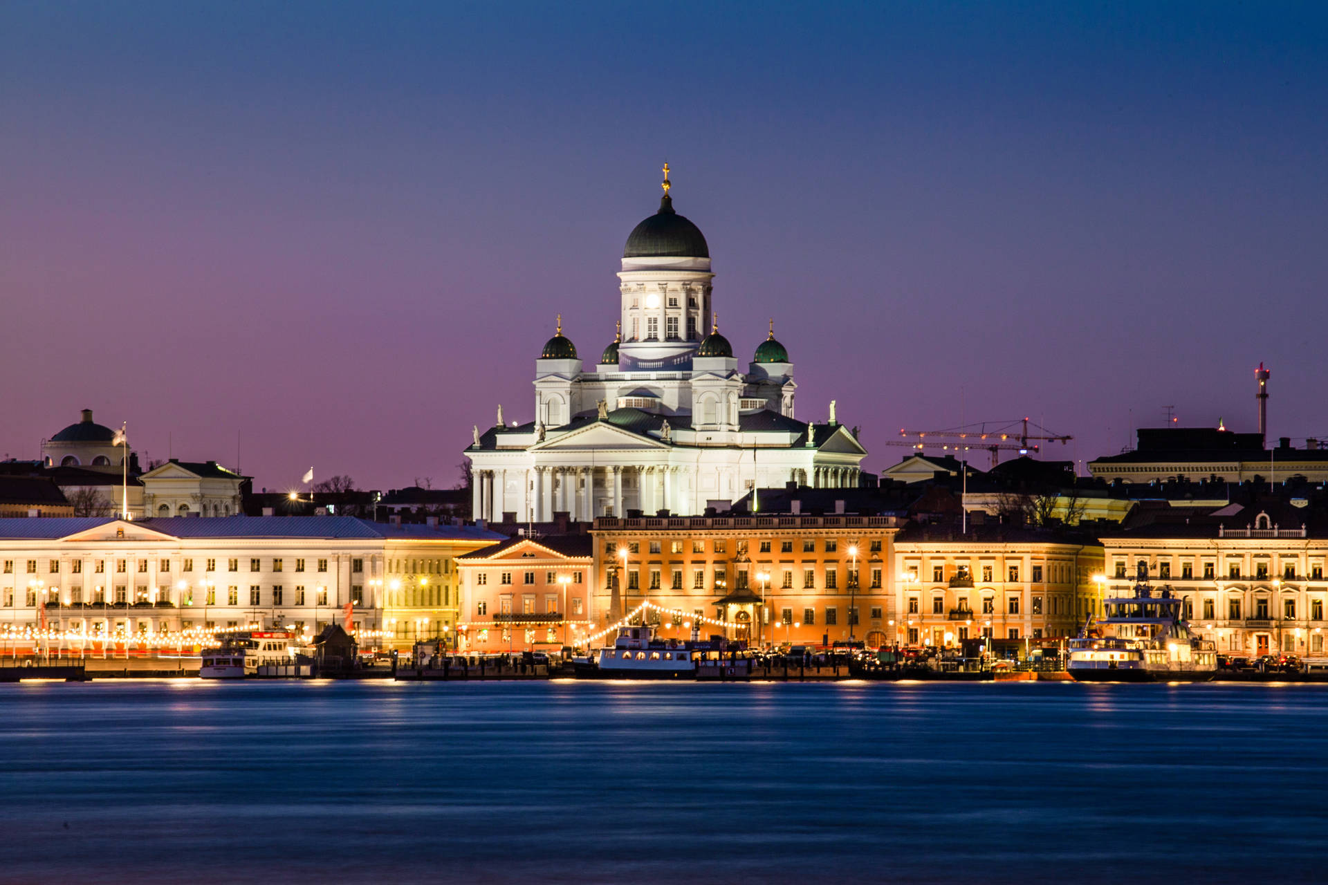 Helsinki Finland Landscape At Night