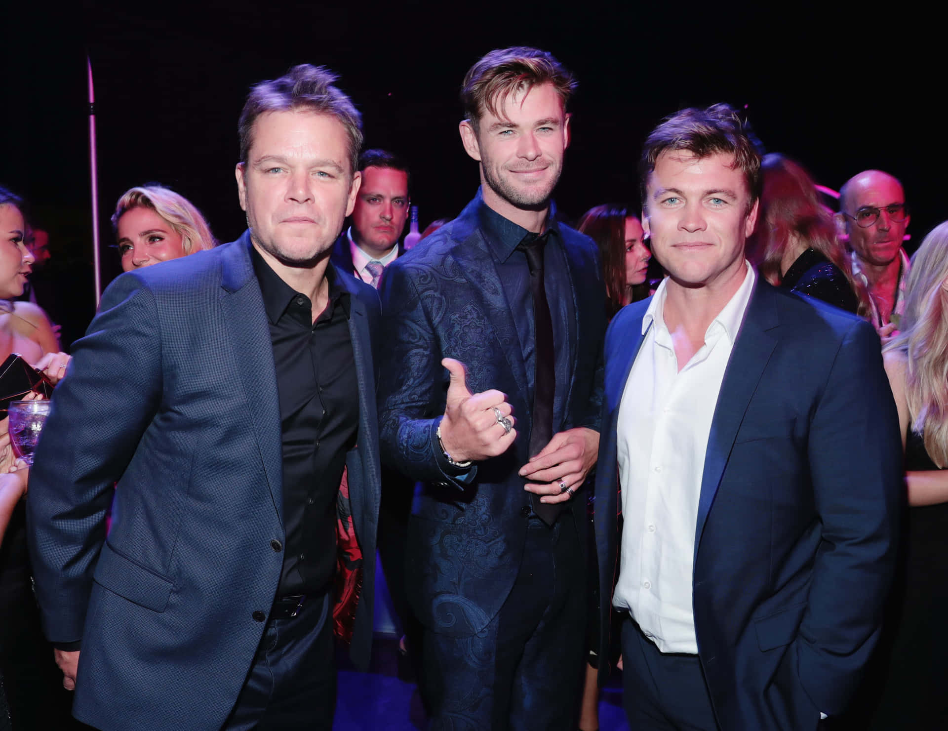 Hemsworth Brothers Event Gathering Wallpaper