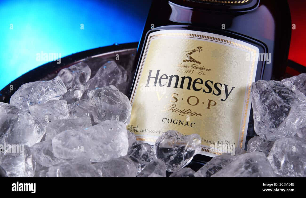 Hennessy Scotch In Ice Bucket - Stock Image Wallpaper