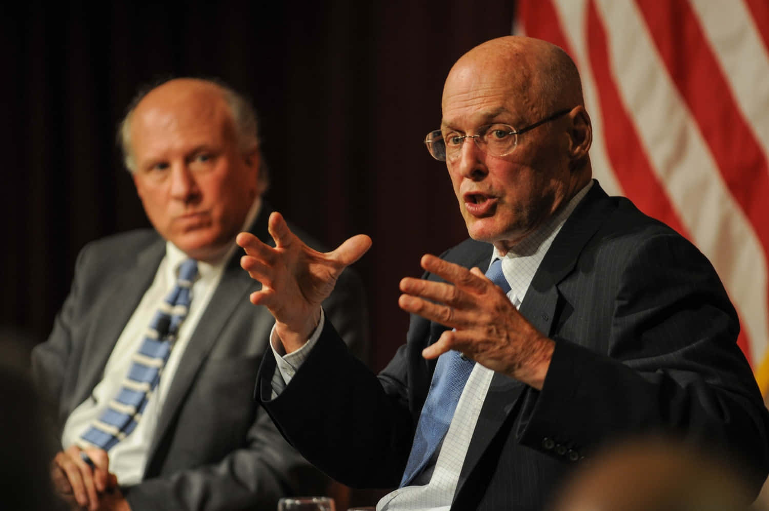 Henry Paulson With US Flag Wallpaper