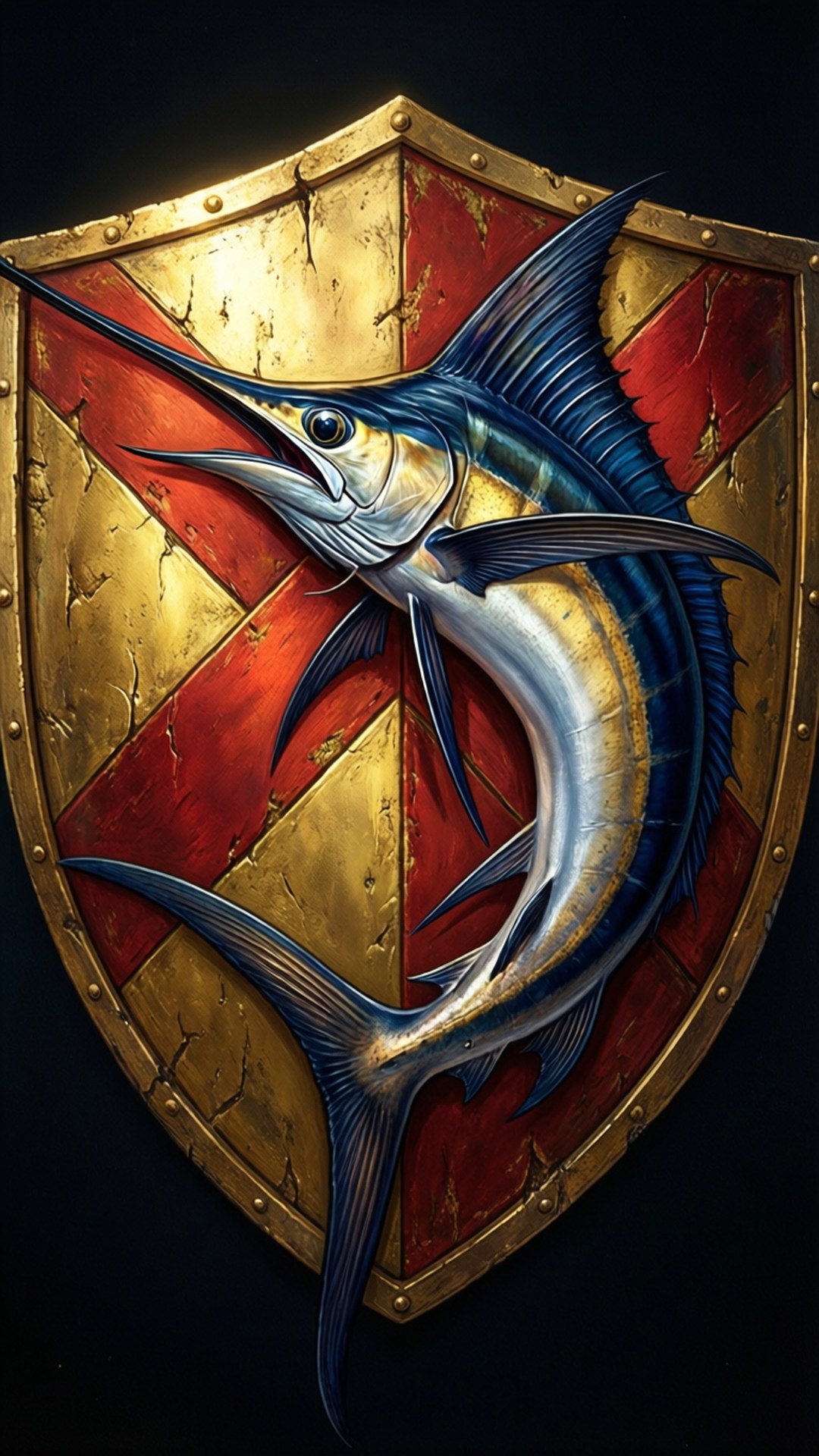 Heraldic Marlin Wallpaper