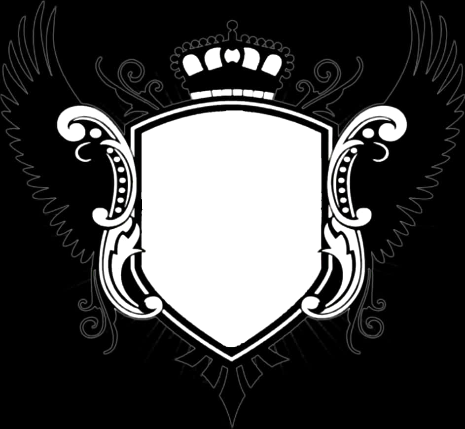 Heraldic Shieldwith Crown Design PNG