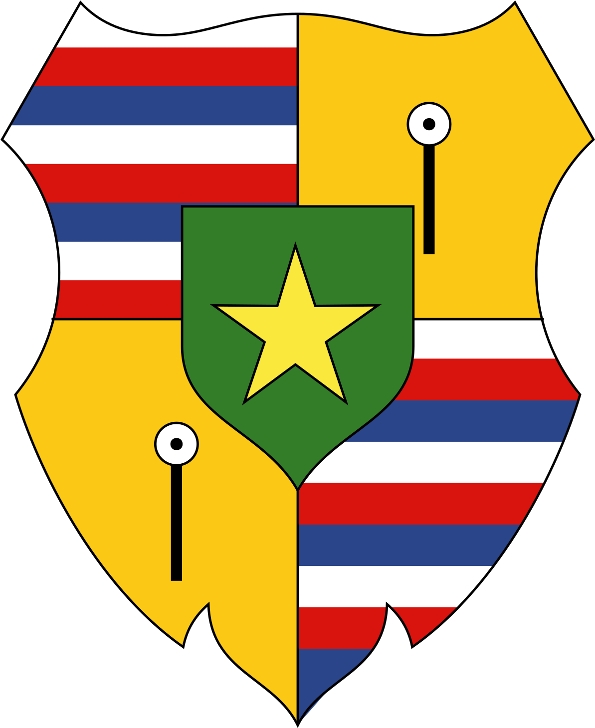 Heraldic Shieldwith Starand Stripes PNG
