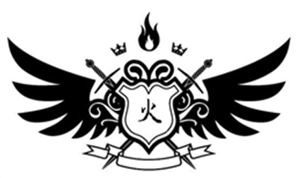 Heraldic Wings Shield Logo PNG