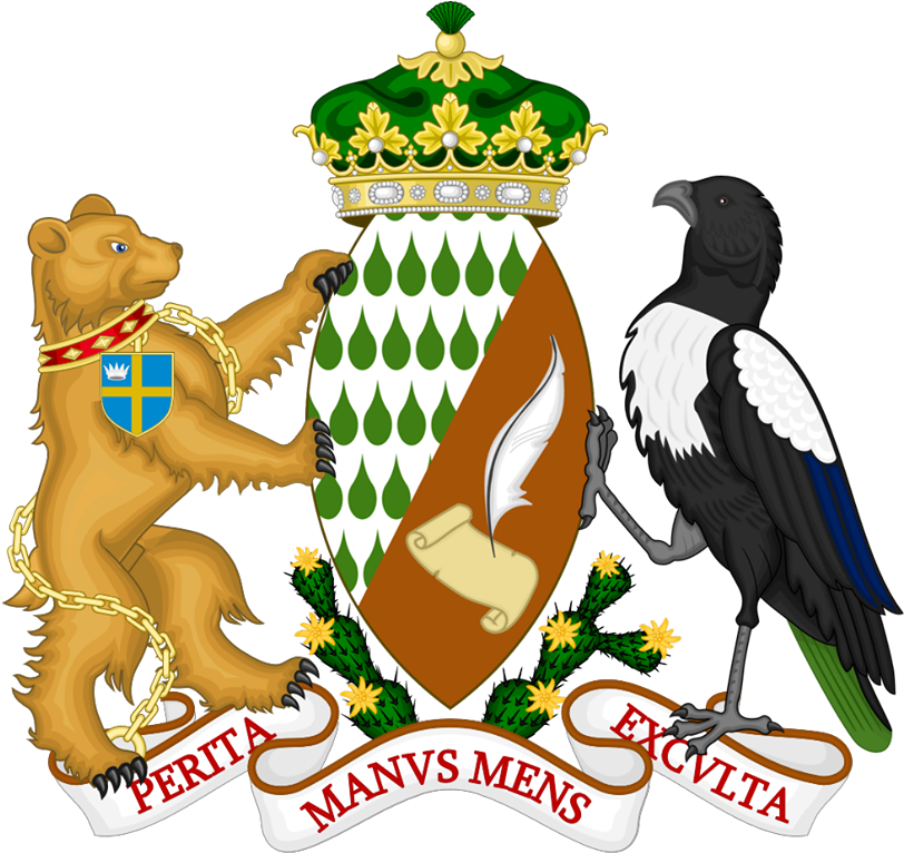Heraldic_ Coat_of_ Arms_with_ Bear_and_ Raven PNG