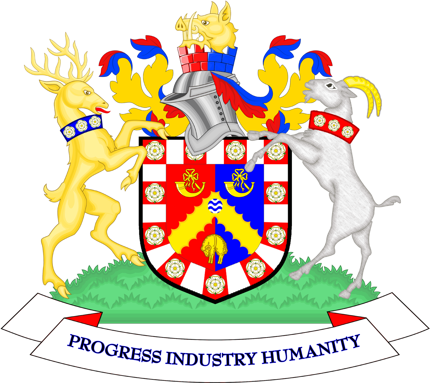 Heraldic_ Coat_of_ Arms_with_ Motto PNG