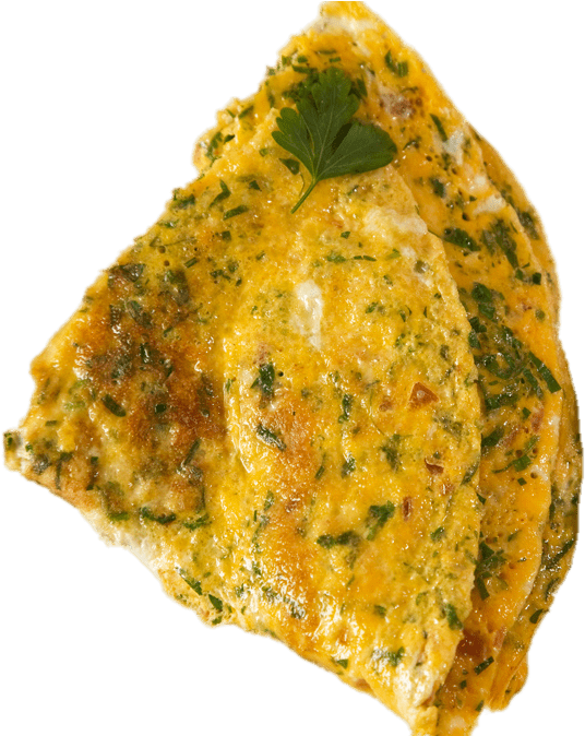 Herb Omelette Dish PNG