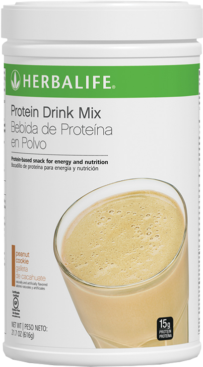 Herbalife Protein Drink Mix Peanut Cookie Flavor PNG