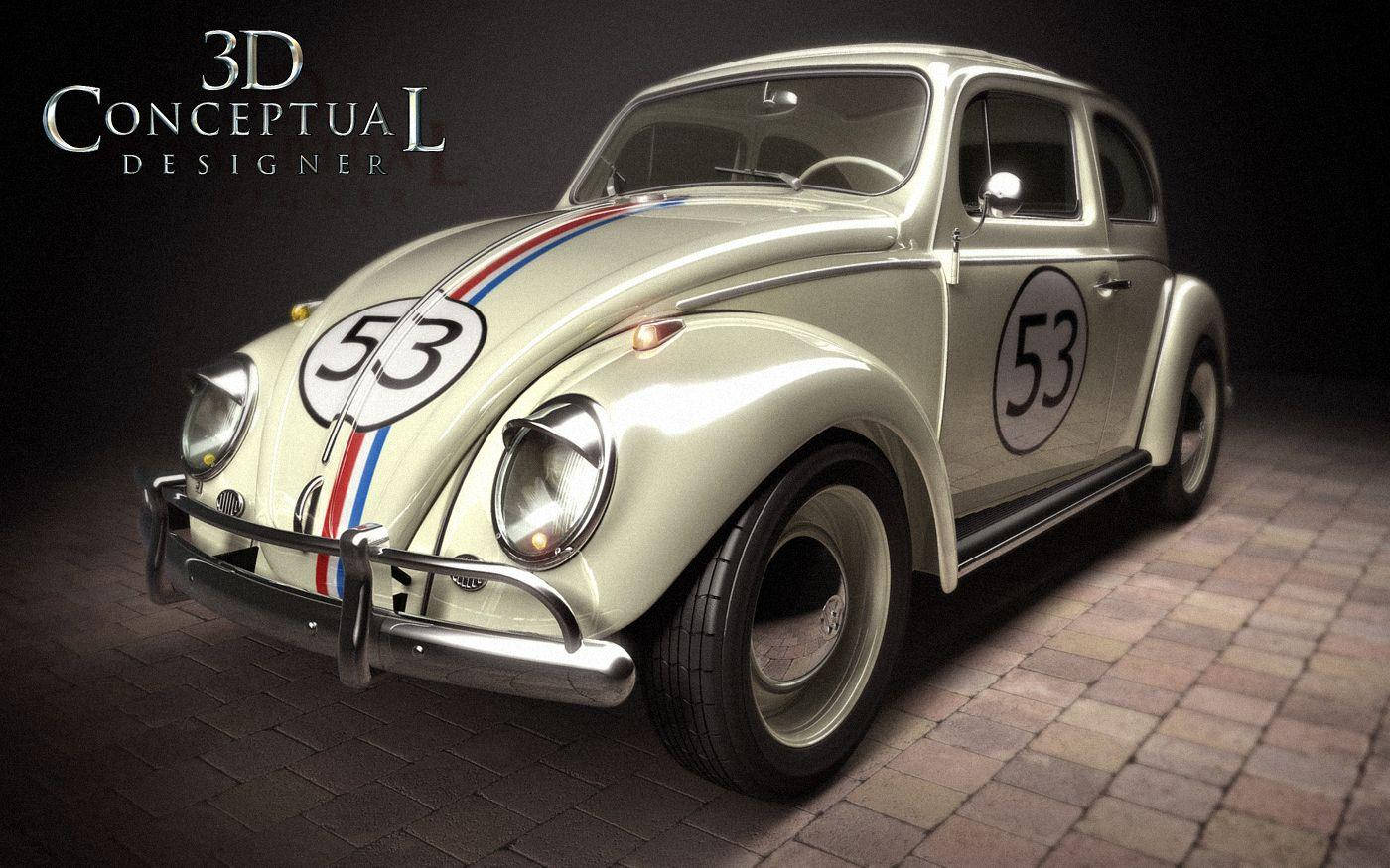 Herbie Design Concettuale 3d A Pieno Carico Sfondo