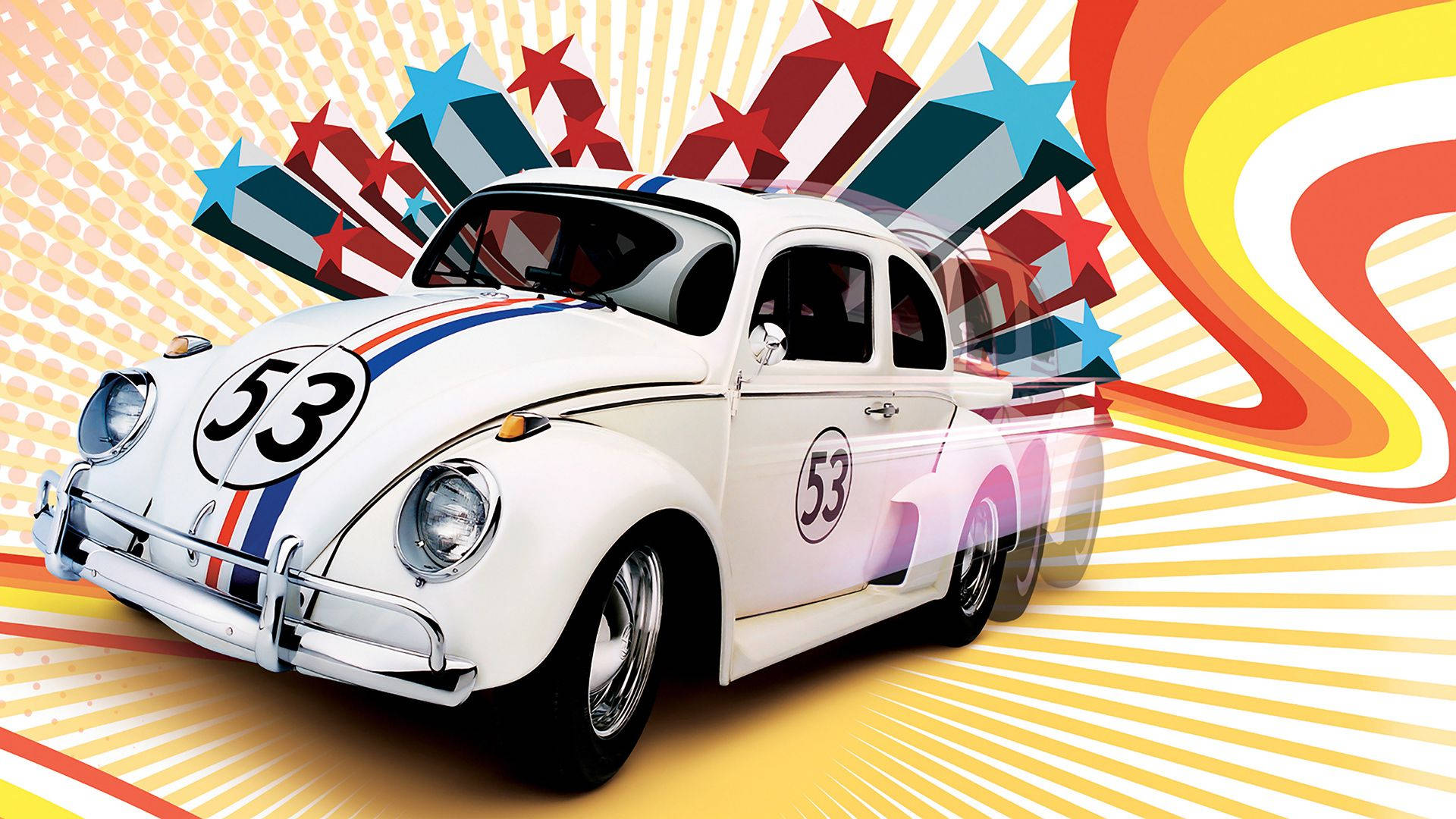 Herbie Fully Loaded Colorful Stars Wallpaper
