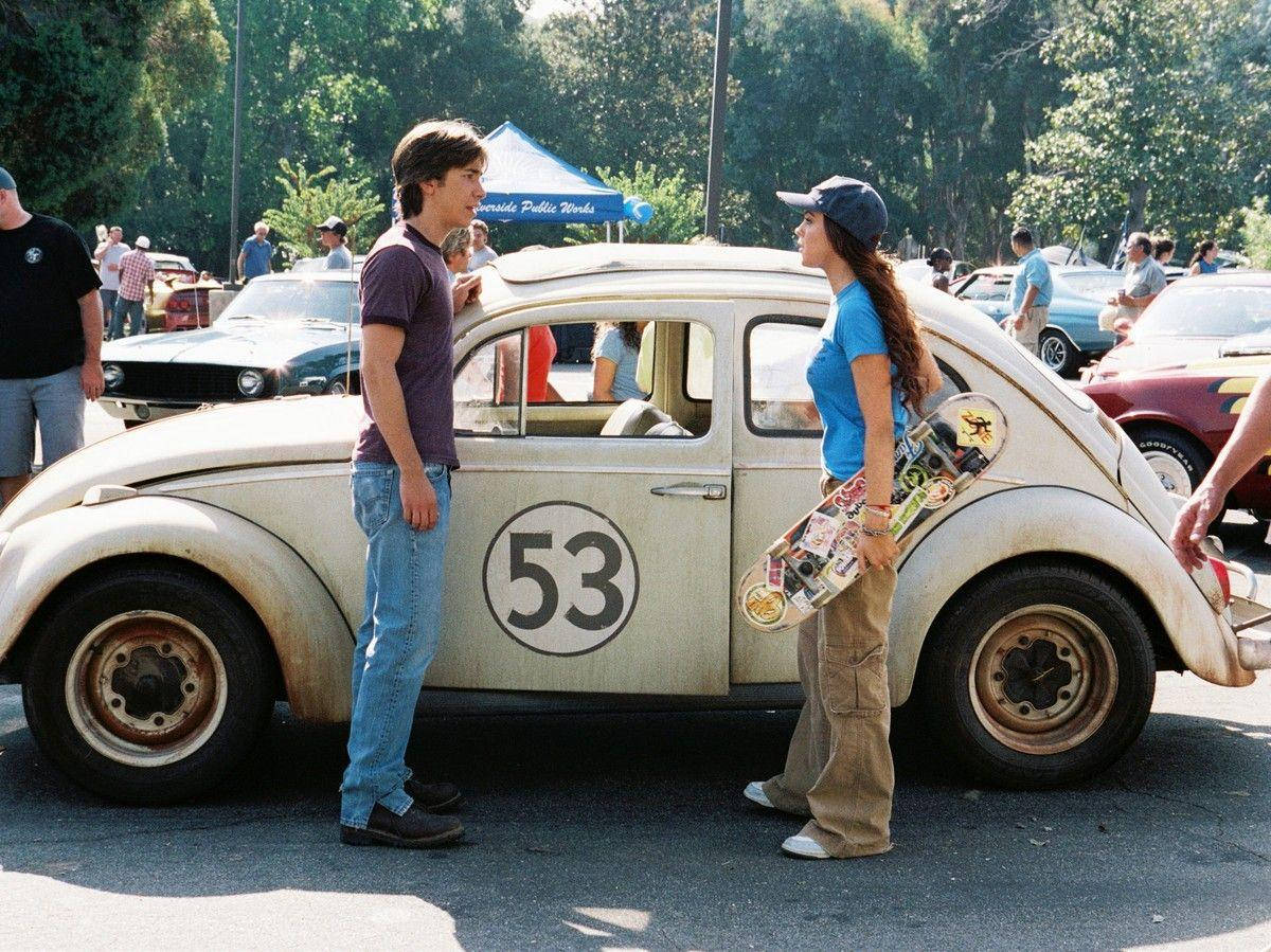 Herbie Fully Loaded Couple With Skateboard Wallpaper