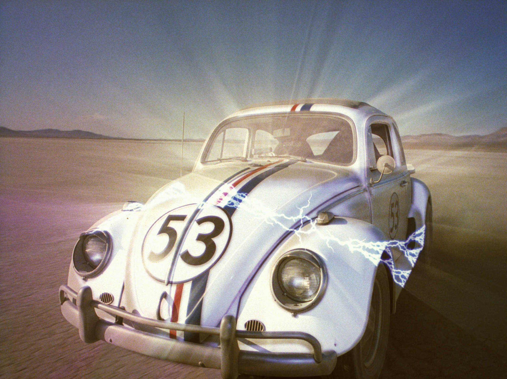 Herbie Fully Loaded Glowing In The Desert Wallpaper