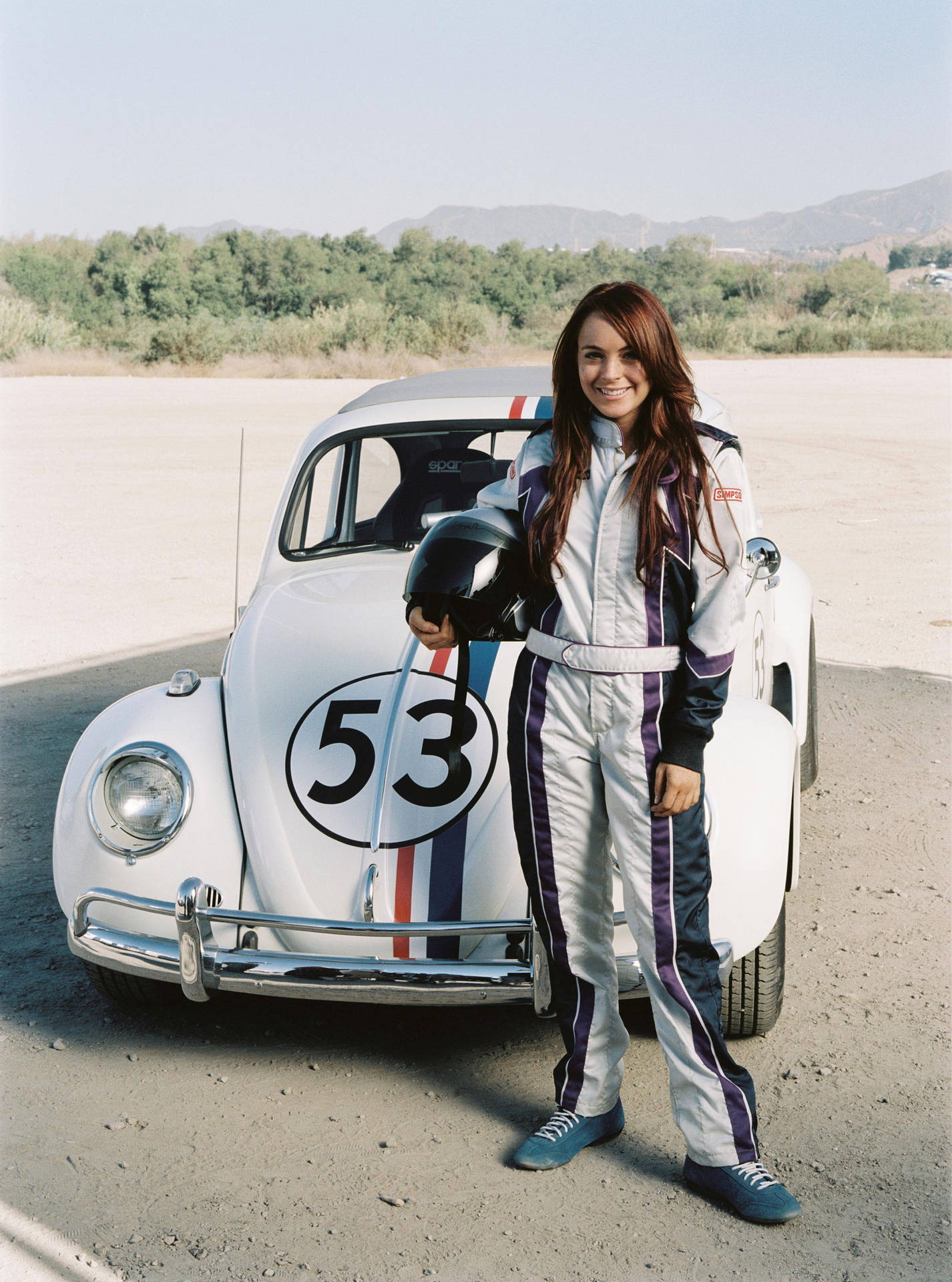 Herbie Fully Loaded Lindsay Lohan And Herbie Wallpaper