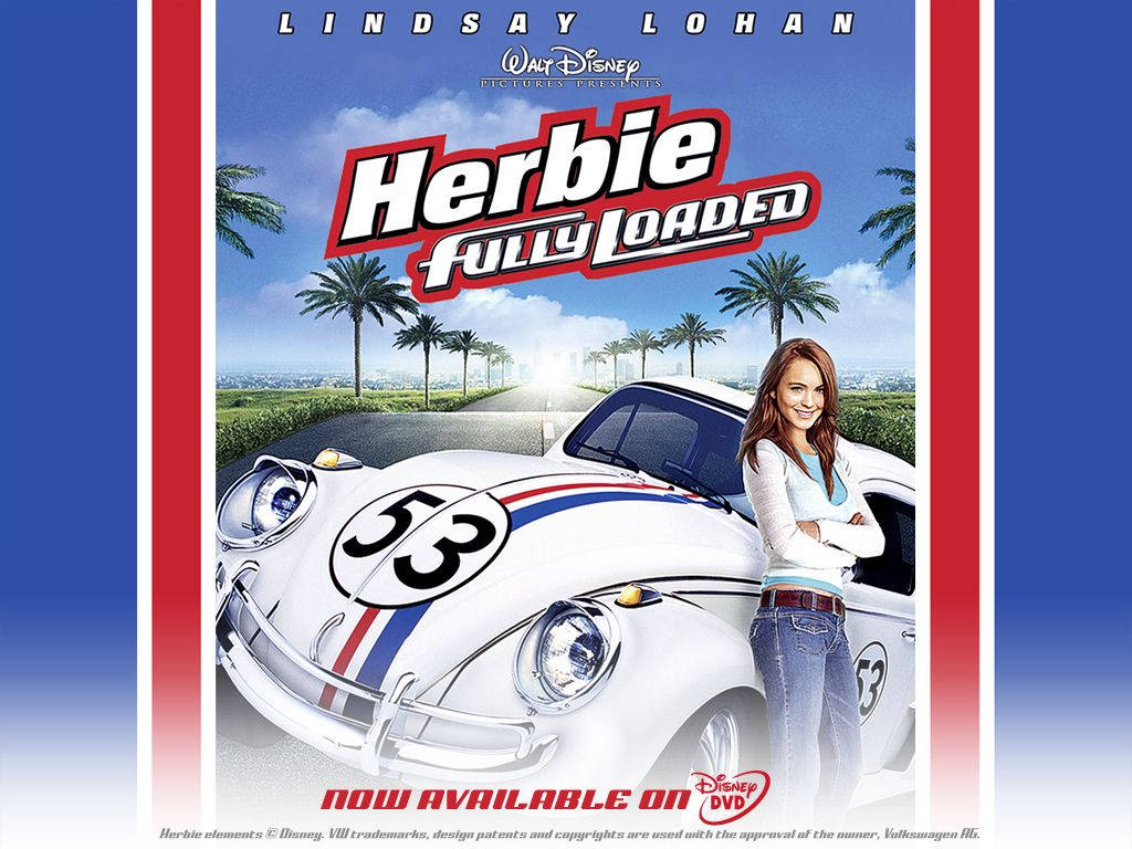 Baggrund af Herbie Fully Loaded-filmplakat: Et stort otte tommer print. Wallpaper