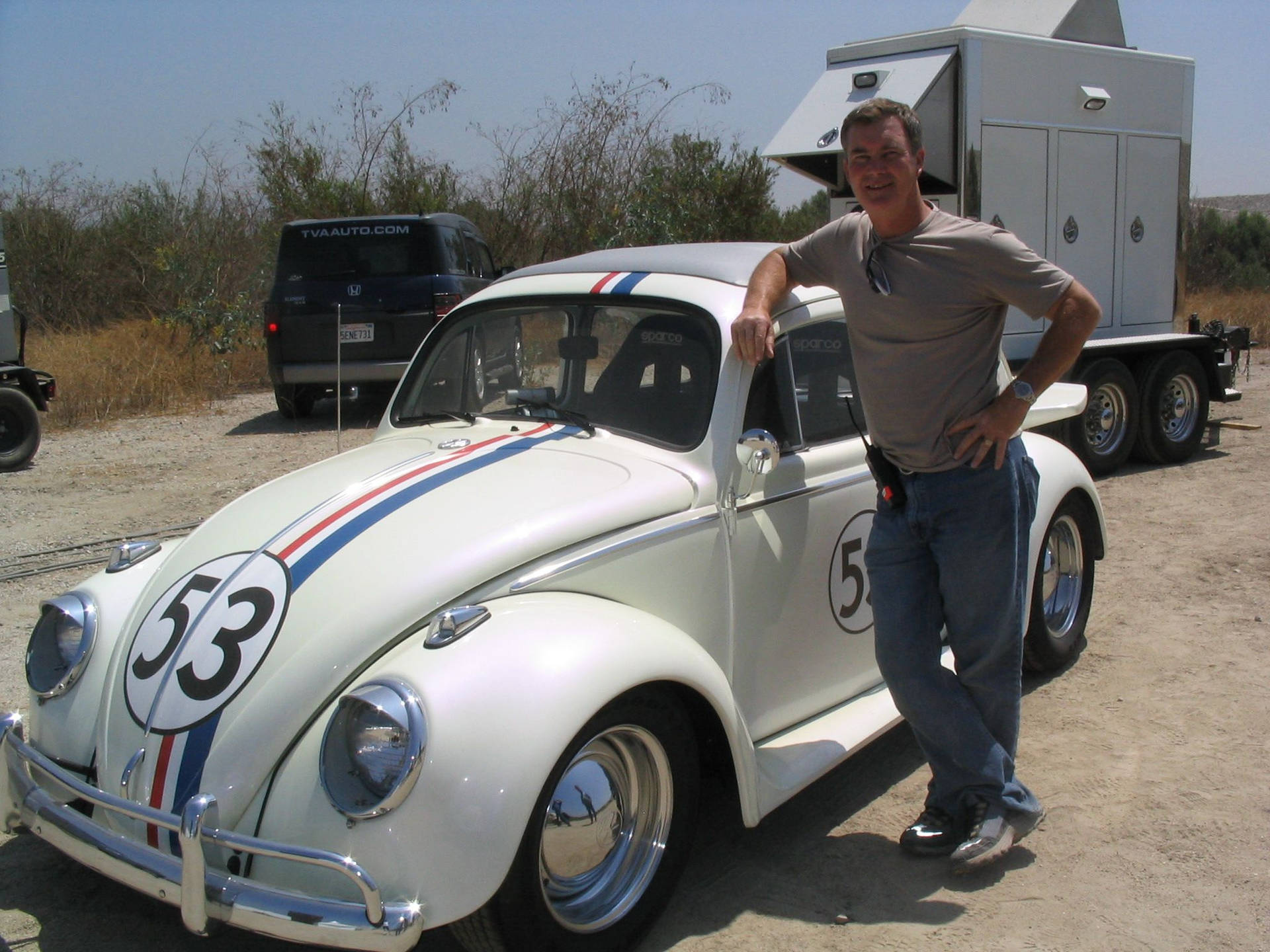 Herbie Fully Loaded With Man Wallpaper