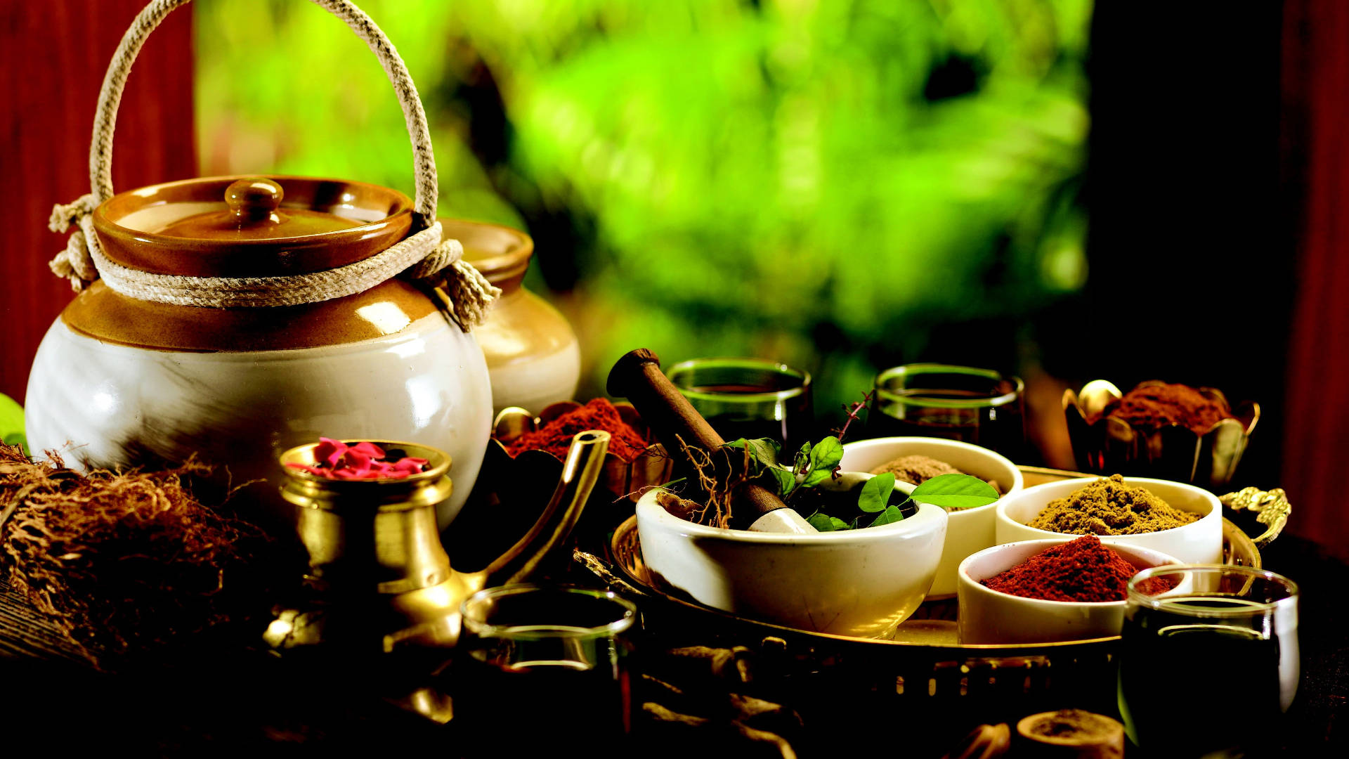 Herbs And Spices For Ayurveda Hd Wallpaper